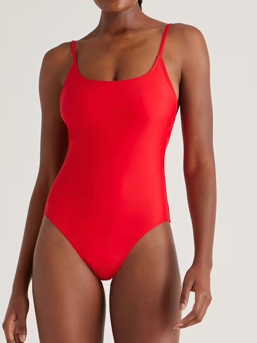 Quince NWT Italian Cami One-Piece Swimsuit Cherry Red XL Bathing Suit